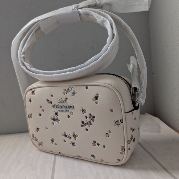 NWT Coach CCI73 Mini Jamie Camera Bag With Star Print In Silver - Picture 2 of 4
